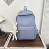 Schoolbag Fashion Large Capacity School Bag Girls Junior High School Travel Backpack Japanese Solid Color College Student Lightweight Versatile 