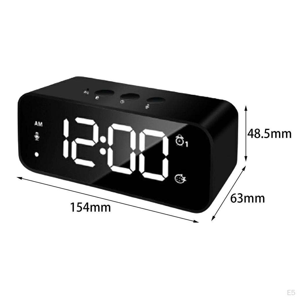 Alarm Clock for Heavy Sleepers, Adults, Teens, Kids Bedrooms, Small Smart Digital Bedside with