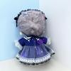 niannyyhouse 20cm Plush Clothes, Headwear, Mesh Dress, Blue and Purple Set, Cotton Doll Outfit, Dress-Up