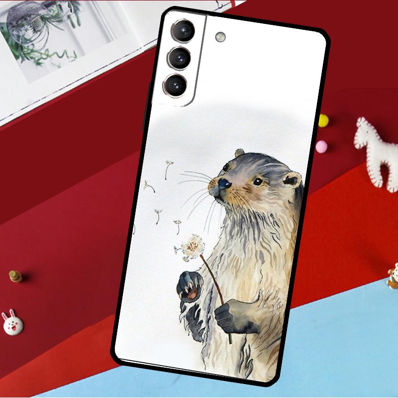 Animal Otter Case For Samsung Galaxy S22 S23 Ultra S21 FE S8 S9 S10 Plus Note 10 20 Ultra S20 FE Coque