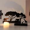 Elk Elephant Candlestick Christmas Ornaments Candle Holders Desktop Decor Animal Silhouette Tealight Home Festival Decoration