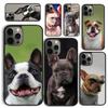 Lustige französische Bulldogge Handyhülle für iPhone 17 Air 16 Coque 15 14 12 13 PLUS 11 PRO MAX Rückseite Fundas Hülle
