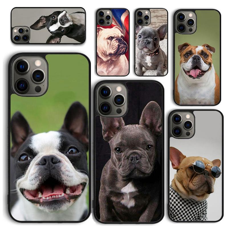 Lustige französische Bulldogge Handyhülle für iPhone 17 Air 16 Coque 15 14 12 13 PLUS 11 PRO MAX Rückseite Fundas Hülle
