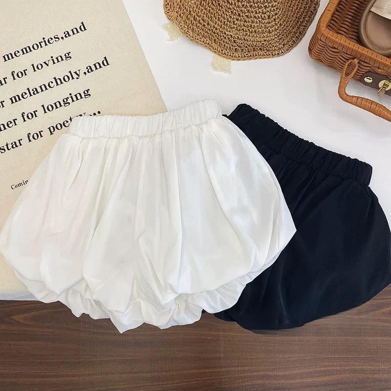 Dívčí šortky Dětské kalhoty poupě K dýňové kalhoty Nadýchané Dívčí jednobarevné Lucernové kalhoty Dívčí letní tenké šortky