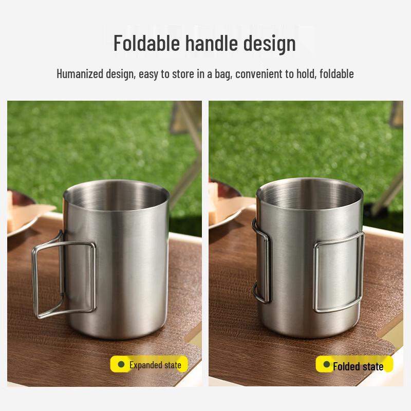 TLXT 316 Stainless Steel Folding Camping Cup