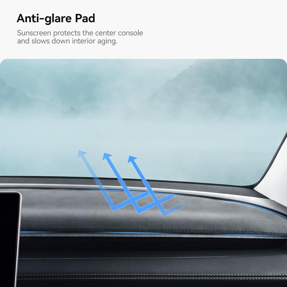 YZ For Tesla Model Y/YL 2025-2026 Juniper Dashboard flannel Full enclosure Cover Pad Sunshade Protector Anti-UV DashMat Non-slip