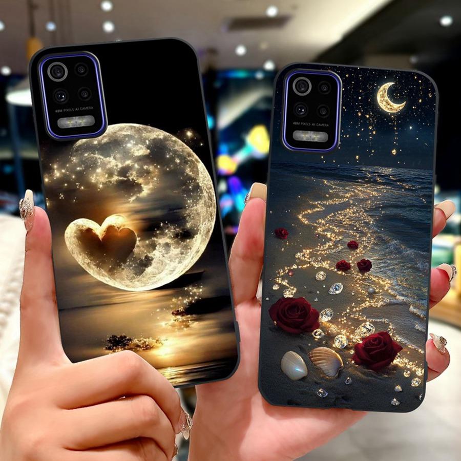 For LG K52 K62 2020 Case Silicone Soft Back Cover For LGK52 K 62 2020 Fashion flower Phone Case Shockproof Protective Bumper