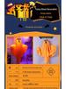 Glowing LED Ghost Pendant: Halloween Hanging Decoration with Colored Lights and Spooky Vibe.