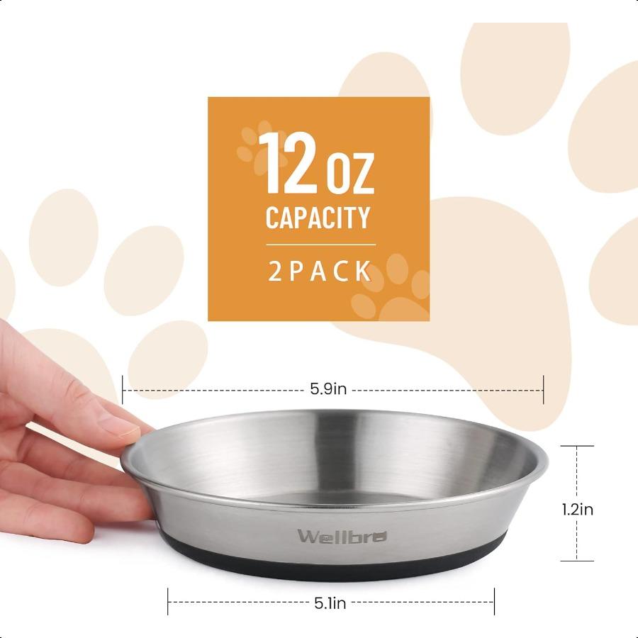 

Миски для кошек 4 шт. Миски для кошек из нержавеющей стали для еды и воды Усталость усов Мелкие Нескользящие Кошачьи миски Тарелки для маленьких собак Щенков United States