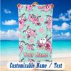 Beach Towel Custom Name Text, Quick Dry Large Towel For Beach HomeCourage the Cowardly Dog