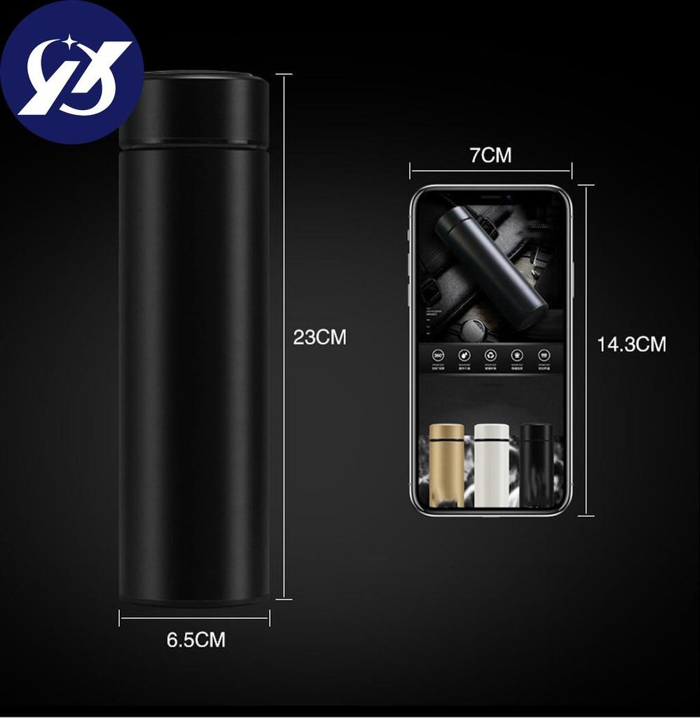 (SU)Stainless Steel Vacuum Flask Smart Kettle LCD Contact Screen Display Temperature
