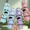 1PC You Did It Proud Of You Print 750ml Color Plastic Sports Water Bottle Leakproof Flip Straw Lid Suitable for Sports Office Home Use
