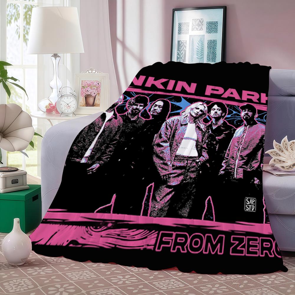 Rock band L-Linkin P-Park Blanket For Sofa Office Bed Plane Travel Sleep Read Relax Camping Soft And Warm
