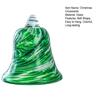 Glass Christmas Bell Ornament Hand Blown Glass Bell Colorful Bell Hanging Decoration for Xmas Tree Garden Patio Window