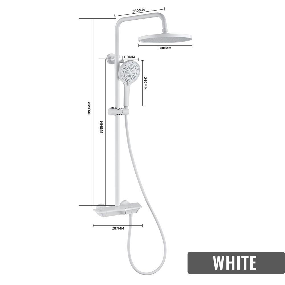 

Змішувач BAGNOLUX для ванної кімнати з душовою лійкою для тропічної душової системи для ванної кімнати, набір змішувачів для душової лійки, бронзовий/хромований/білий білий