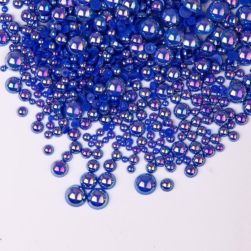 3-10Mm Perle Semi-Rotunde Mixte 5400 Buc Pungă Abs Evidențiere Perlă Plată Bricolaj Accesorii Îmbrăcăminte
