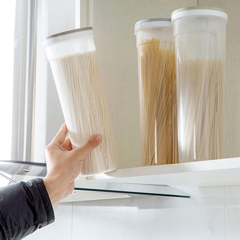 1Pc Noodle Spaghetti Food Storage Box Sealed Containers Leakproof Storage Box Crisper For Cereal Spaghetti Noodle Pasta Grain