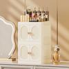 Dustproof Makeup Organizer Cabinet Multi Layer Storage Box with Door Desktop Cosmetic Skincare Organizer