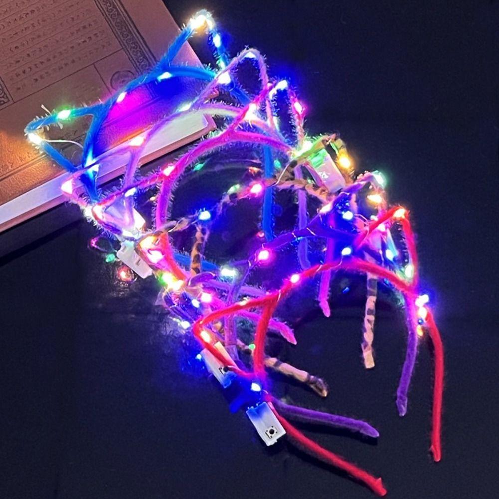 Concert Support Decoration Glowing Cat Ears Hair Band LED Rabbit Ears Headband  Kid