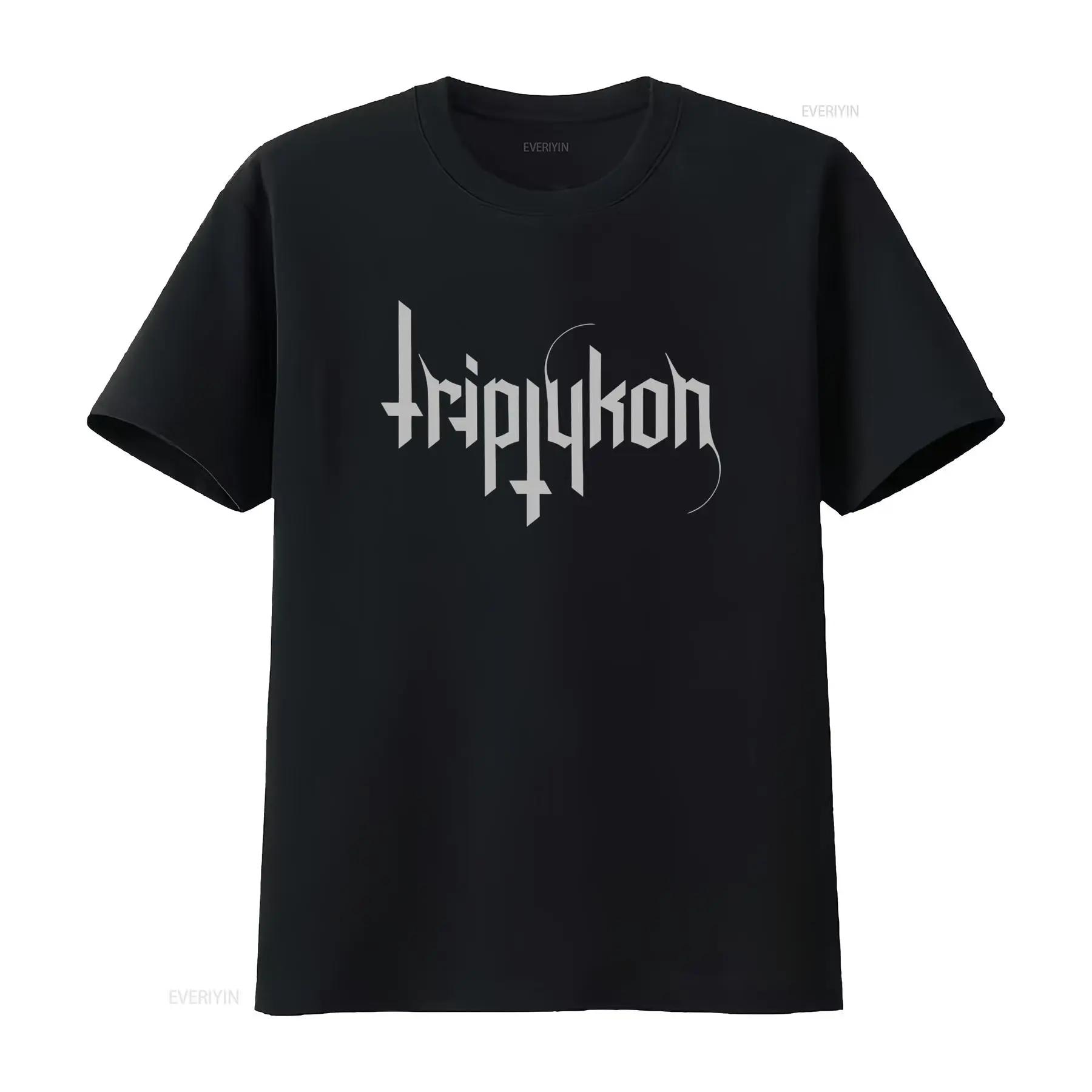 Men s Black X Large Triptykon Logo T Shirt Unique Band Design for Metal Fans vintage Washed Stylish designer clothes Unisex S разноцветный