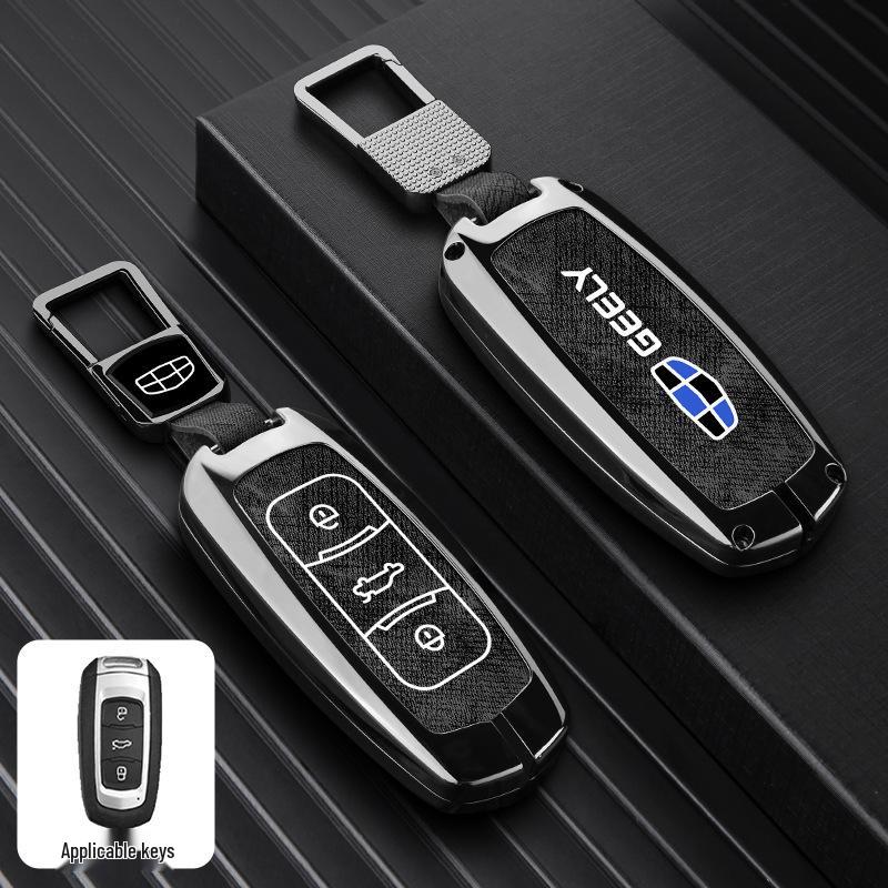Geely Boyue Pro/Xingyue S Car Key Protective Shell with Fashion Buckle - Full Coverage Metal Case