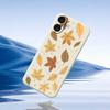 For iPhone 17 Case Maple Leaves Pattern Printing Straight Edge TPU Phone Back Cover