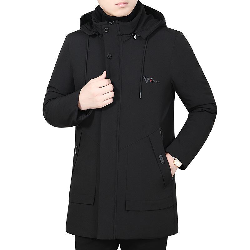 Middle-aged and Elderly Men's Cotton-padded Jackets New Winter Thickened and Warm Mid-length Casual Cotton-padded Jackets for Dad