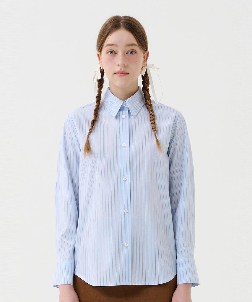 VOYONN Trendy Striped Shirt Blue 0130