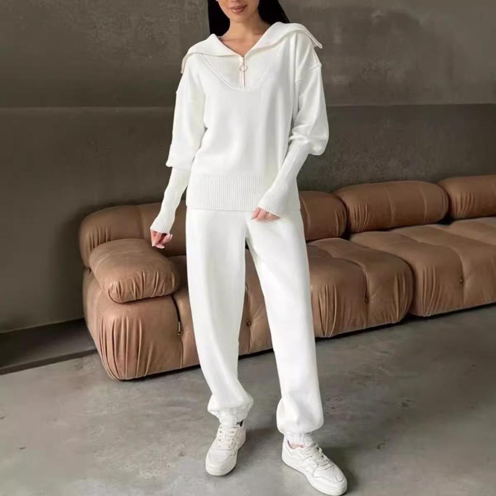 Women's Fashion Temperament Casual Sweatshirt Two-Piece Set - Autumn/Winter 2024