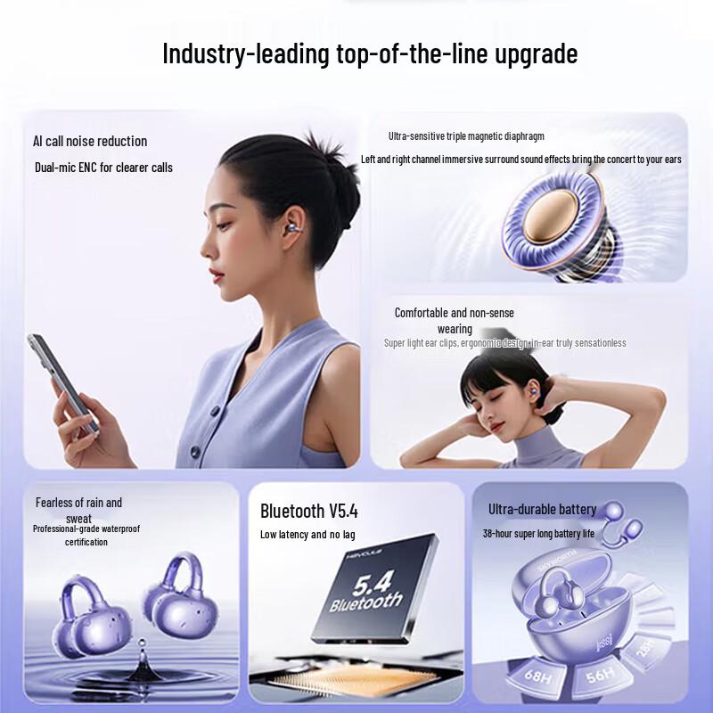 Skyworth D3 Pro Open-Ear Clip Bluetooth Sports Earphones