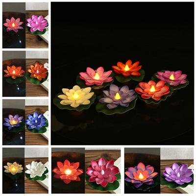 Floating Induction Floating Water Lotus Lamp Waterproof Lotus Wishing Lamp  Christmas