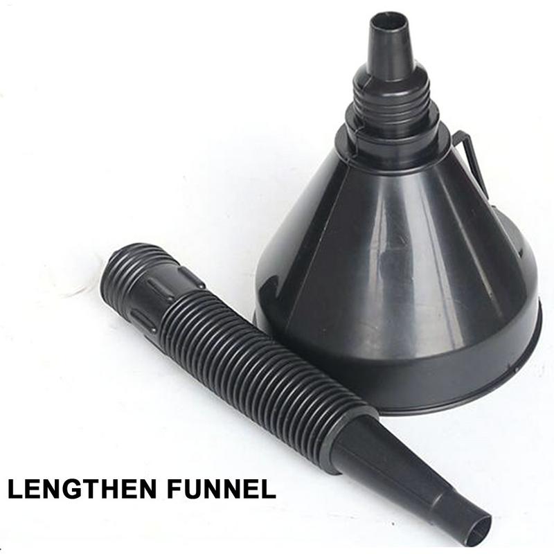 Automotive Motorcycle Engine Oil Funnel Flexible Large Wide Mouth Funnel Tool with Detachable Filter Replacement Parts