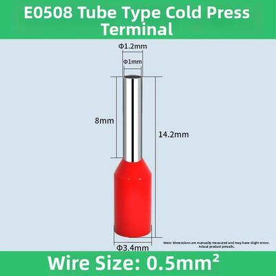 1900 Piece Electrical Terminal Kit Copper Crimp Connectors 7 Sizes for 0.5 To 6.0mm2 Wire for Home and Automotive Wiring