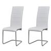 Day and Night - Day and Night Cantilever Dining Chairs 2 Units White Synthetic Leather