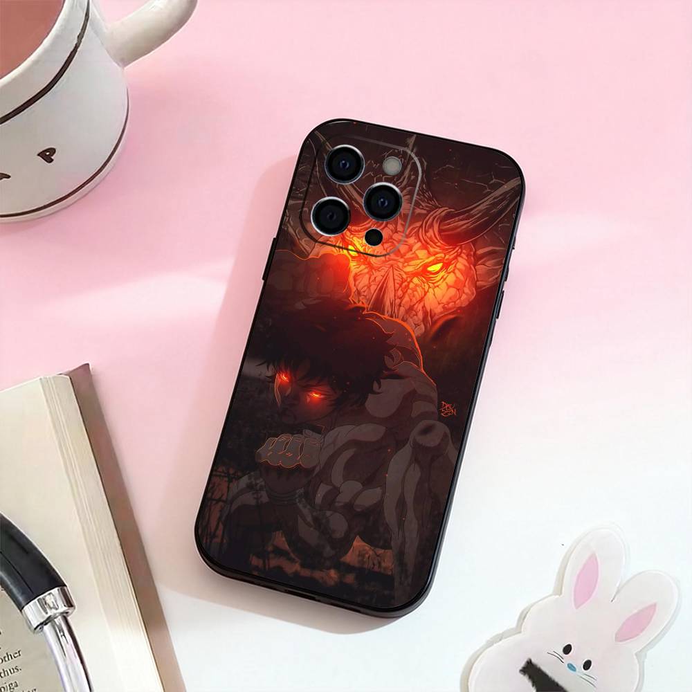 Anime B-Baki H-hanma Phone Case For iPhone 17,16,15,14,13,12,11 Plus,Pro,Max,XS Silicone Soft Cover