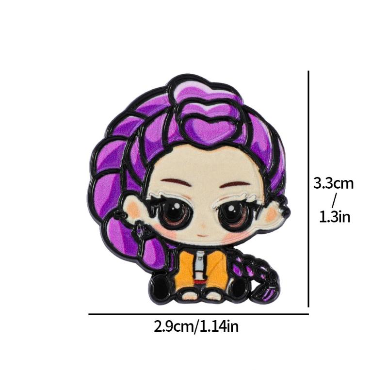 Broches de Metal de Caçadores de Demônios Kpop Desenho Animado Para Mulheres Pins de Lapela Acessórios de Fantasia Para Mochila Joias da Moda Presentes Para Amiga