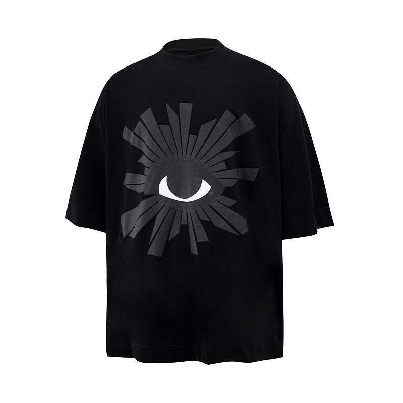 Cross-border trendy brand HOUSE & ERRORS Eye of Truth Letter Pattern Printed Short Sleeve T-Shirt Men's and Women's High Street Half Sleeve