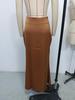 European & American Women's Imitation Silk Long Skirt, 2025 Spring/Autumn Collection
