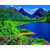 Full Drill Diamond Embroidery Mountains And Rivers Scenery Craft Kit 5d Diamond Mosaic Landscape Needlework Home Deco