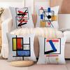 Abstract Lines Cushion Cover Soft Plush Fabric DoubleSided Printed Sofa Cushion Cover for All Seasons Home Decor Gift