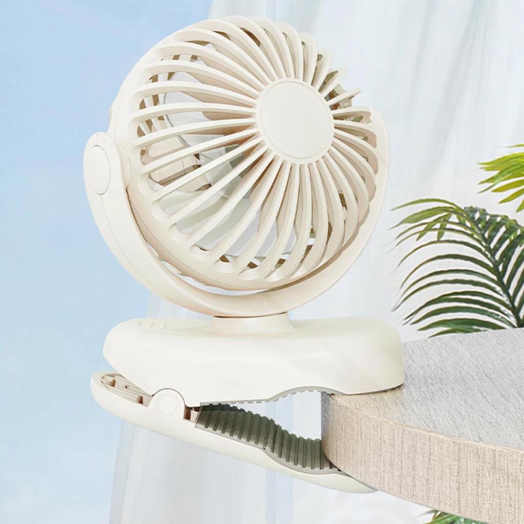 Mini Clip-On Fan, Portable Small Fan for Desktop, Dormitory Electric Fan, USB Fan, Outdoor Camping Fan