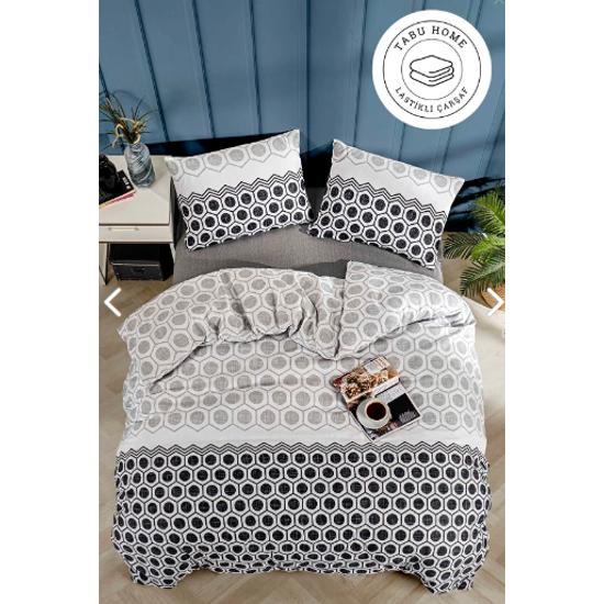 

Комплект пододеяльников из льна с геометрическим рисунком, эластичный, антрацитовый
