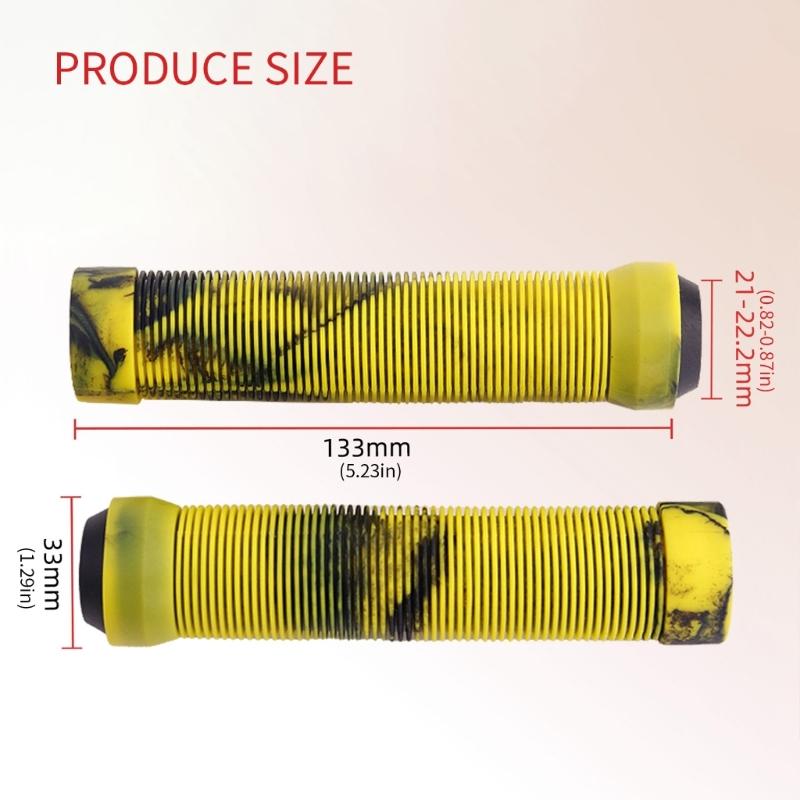 1Pair Ergonomic Bicycles Handle Grips Replacement Soft Rubber Shock Absorption Handle Bar Cover Easy Installation