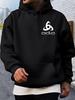 Black Hoodie with "ODLO" Logo - Casual Knit Pullover