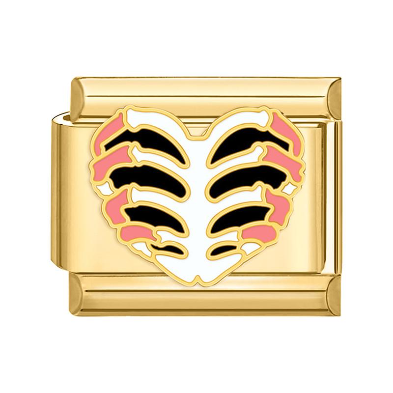 Cute Cats Heart Planet Whale Flowers Gold Color Italian Charm Links Fit 9mm Stainless Steel Bracelet Women Jewelry DIY Making