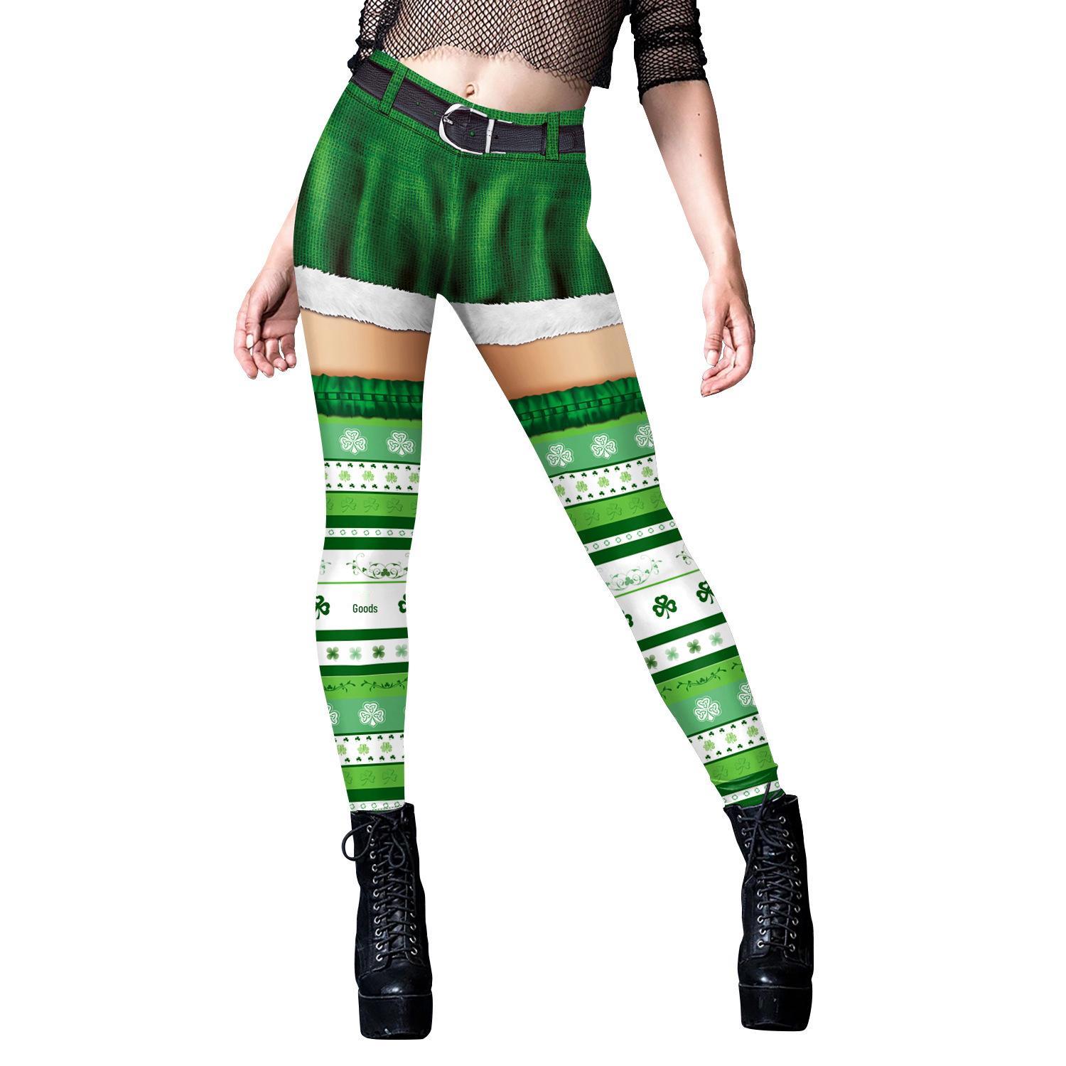 Ireland Green Leaves Women s Leggings - 2026 Spring/Summer Collection Medium