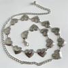 Cintura a Vita da Donna Vintage Cintura a Catena Metallica a Forma di Cuore con Nappa Cintura a Catena per la Vita da Donna Gioielli Decorativi in Metallo per il Corpo da Donna