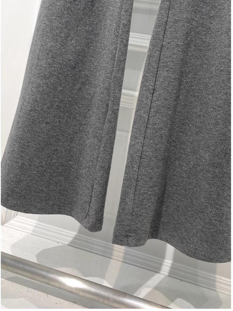 Summer Slimming T-shirt & High-Waisted Flare Pants Skirt Set