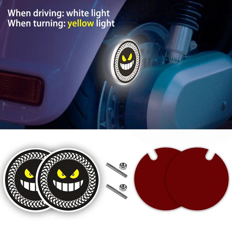 

2 PCS Motorcycle LED Turn Signal Lamp Devil s Eye Indicator Light Dual Color Daytime Running Lights Reflective Warning Lamps