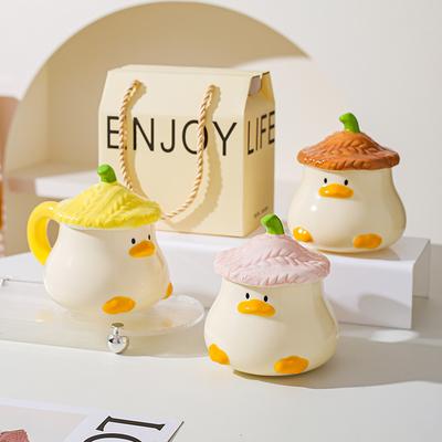 Creative Cute Duck Ceramic Mug As a Gift, High Value Cute Pet Personalized Cartoon Coffee Cup